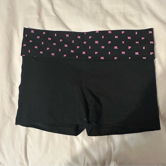 Y2K PINK Victoria Secret YOGA SHORTIE SHORTS - Picture 1 of 4